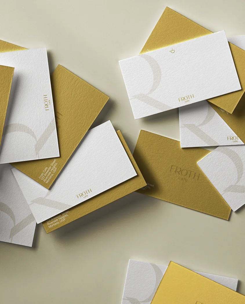 Froth Cafe business cards